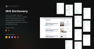 IRIS Dictionary Chrome Extension app application design extension js new trend ui ux web web application