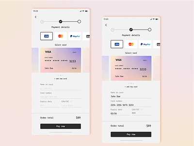 Credit Card Checkout - UI design card checkout card checkout screen checkout figma design mobile design payment screen ui ui design