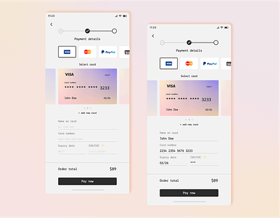 Credit Card Checkout - UI design card checkout card checkout screen checkout figma design mobile design payment screen ui ui design