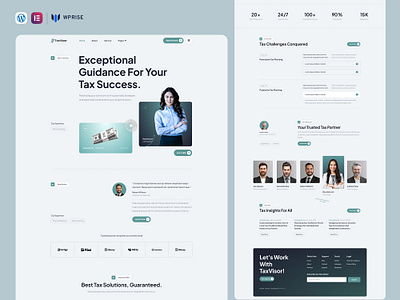 TaxVisor – Tax Advisor & Consulting Elementor Template branding design elementor template graphic design ui web design