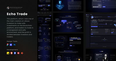 Echo Trade application blockchain crypto dashboard design trade ui ux web web application