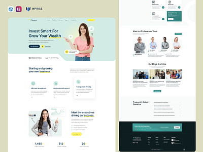 Finestra – Business Consulting & Investment Elementor Template branding design elementor template graphic design ui web design