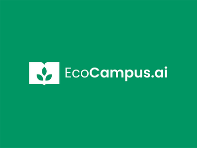eco campus book eco ecology edtech education leaf logo organic plant school student teacher teaching