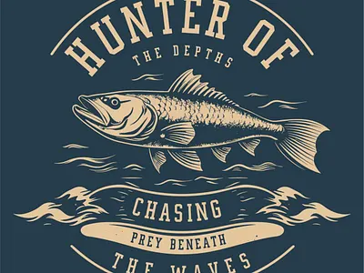Hunter of the Depths - Vector Design design graphic design illustration typography vec vector