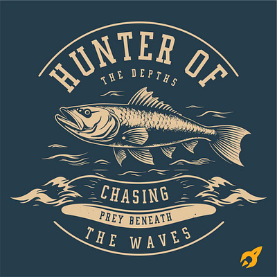 Hunter of the Depths - Vector Design design graphic design illustration typography vec vector