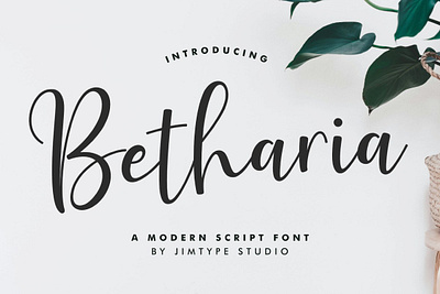Betharia Script - FREE FONT - Script Business Font free font script font