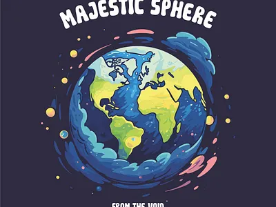 Majestic Sphere From The Void - Vector Illustration design graphic design illustration typography vector