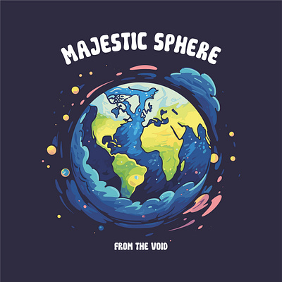 Majestic Sphere From The Void - Vector Illustration design graphic design illustration typography vector