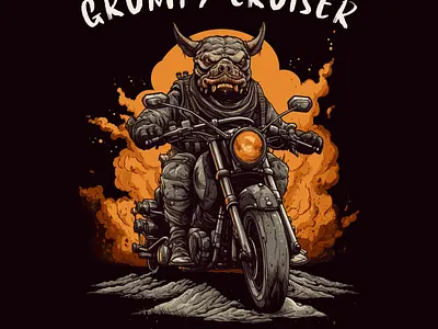Grumpy Cruiser - Vector Design T-Shirt design graphic design illustration typography vector