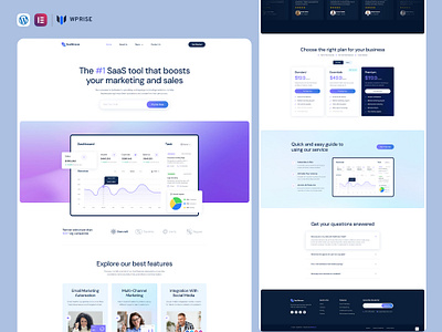 SaaStream – SaaS & Tech Startup Company Elementor Template branding design elementor template graphic design ui web design