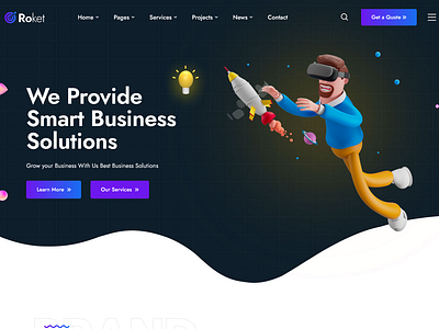 Roket - Joomla 5 Technology & IT Solutions Template envato envatomarket it joomla5 startup themeforest web agency webdesigner webdeveloper