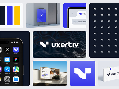 Uxertiv - Branding branding design education edutech graphic design logo mockup online learning ui design ux design uxerflow uxertiv