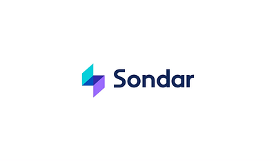 Sondar abstract arrow logo brand identity branding cloud colorful effendy letter s lettermark logo logo animation logomark modern motion overlap overlay software sondar tech logo transparency