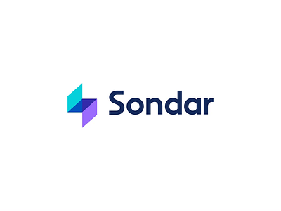 Sondar abstract arrow logo brand identity branding cloud colorful effendy letter s lettermark logo logo animation logomark modern motion overlap overlay software sondar tech logo transparency
