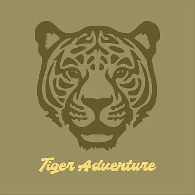 Tiger Adventure - T-Shirt Vector Design animal vector design graphic design illustration outdoor vector typography vector