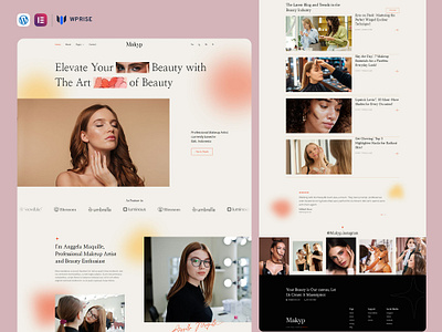 Makyp – Makeup Artist & Hair Stylist Elementor Template branding design elementor template graphic design ui web design