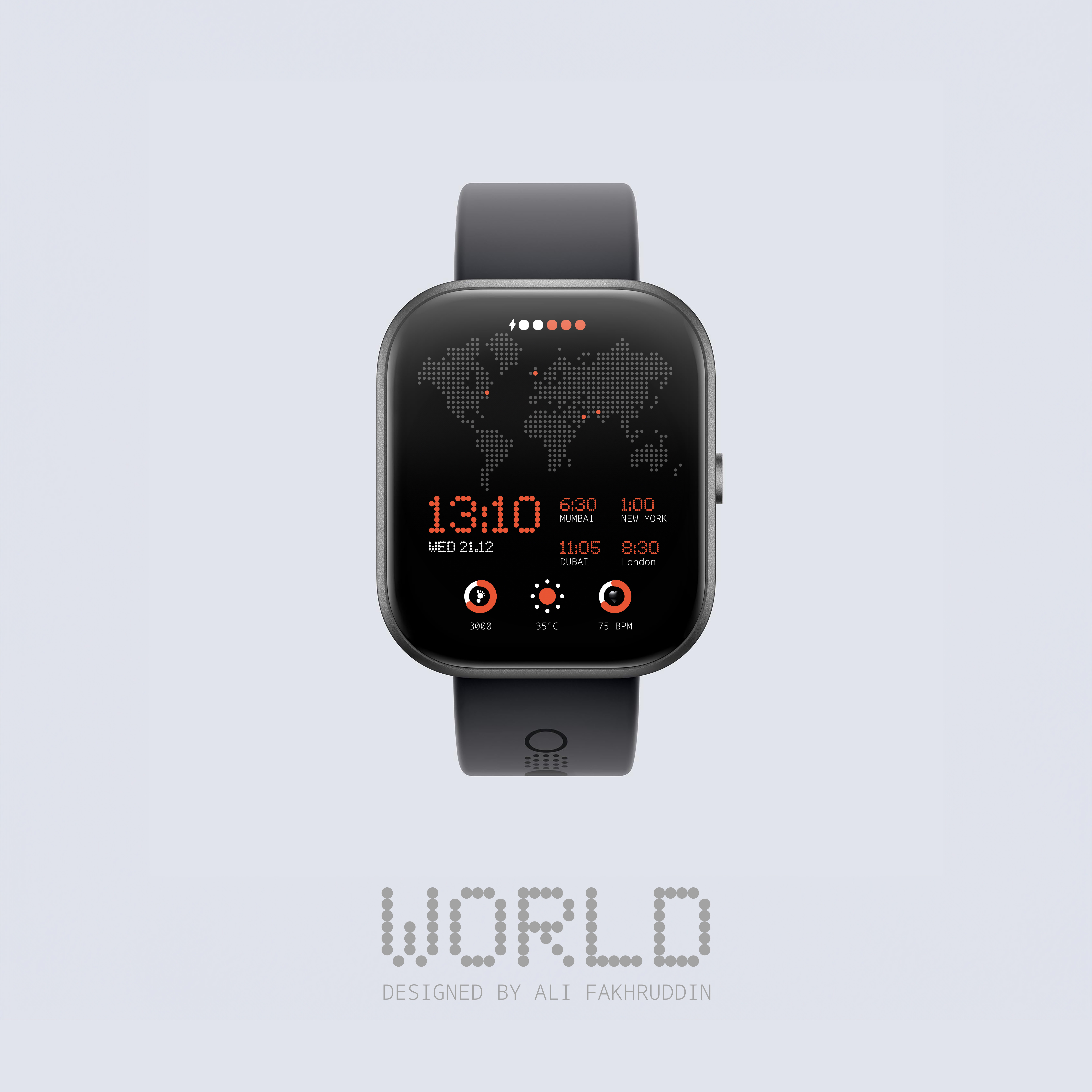 CMF Watchface: The World app cmf design graphic design illustration nothing ui ux vector watchface