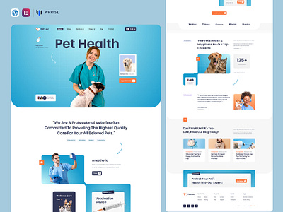 PetLuv – Veterinary & Pet Care Services Elementor Template branding design elementor template graphic design ui web design