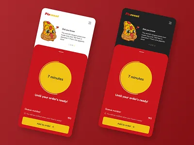 Countdown Timer for food restaurant app app daily ui dark design figma food light minimal minimal design mobile pizza retro trend ui user interface