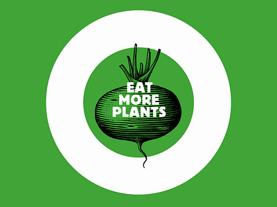 Eat more plants graphic design