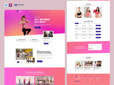 Zumb – Aerobic & Zumba Studio Elementor Template branding design elementor template graphic design ui web design