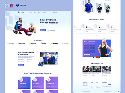 FitCore – Personal Trainer & Fitness Elementor Template branding design elementor template graphic design ui web design