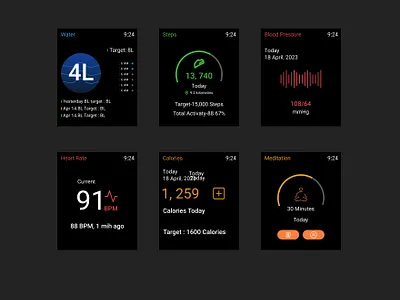 Apple watch theme animation app branding graphic design logo ui ux