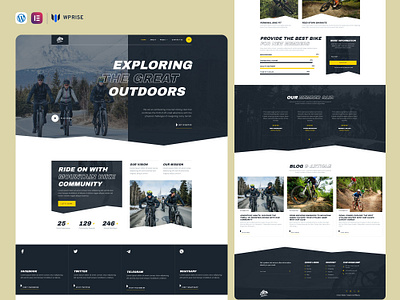 RideRev – Cycling & Mountain Bike Club Elementor Template branding design elementor template graphic design ui web design