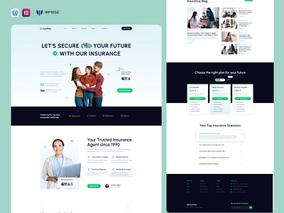 SurePlan – Insurance Agent & Consulting Elementor Template branding design elementor template graphic design ui web design