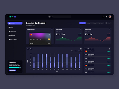 Fintech Dashboard Design dashboard finance app finance web financial services fintech fintech app fintech dashboard ui ux web app