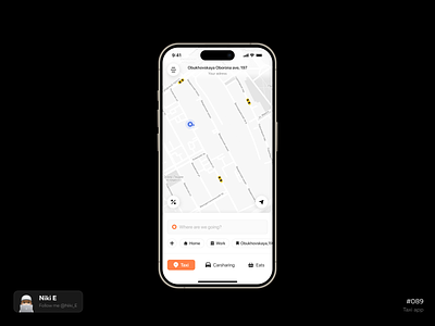 Taxi app daily ui design design app eats geo geo design location location design map app map design mobile app niki e taxi taxi app taxi design ui ux