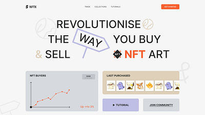 NFTX, concept Hero Section for Landing Page app branding crypto design figma finance graphic design hero page landing page logo nft typography ui ux web design website