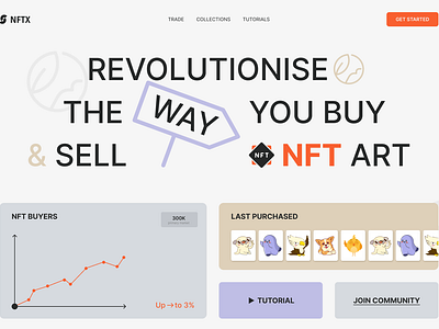 NFTX, concept crypto Hero Section for Landing Page app branding crypto design figma finance graphic design hero page landing page logo nft typography ui ux web design website