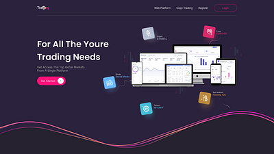 Trading. Concept Hero Page branding graphic design hero page landing page logo trading ui ux web design website
