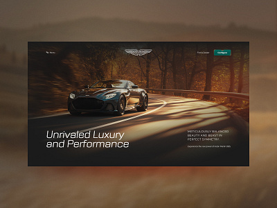 Aston Martin DBS Hero Section aston martin car design hero hero section homepage landing page modern design ui ui design uidesign uiux web design webdesign