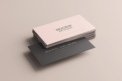 Business Card Stack Mockup business business card stack mockup card clean corporate depth field mockup modern objects of print mockups professional real realistic smart objects