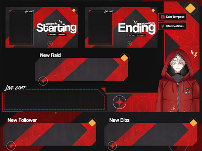 Vtuber Stream Graphics 2d animation after effects animation branding design graphic design logo motion graphics photoshop stream graphics stream overlay stream overlays stream pack streaming streampackage twitch twitch overlay twitch overlays ui vtuber