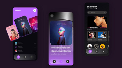 Trending Music App Design by Nevina Infotech app design app development graphic design music app music app design ui