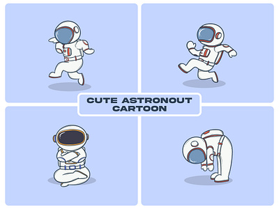 cute astronout cartoon astronaut cartoon cute space