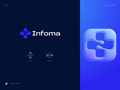Infoma app app icon bento bento cards bento grid brand branding design icon identity letter logo logo bento minimal minimal logo minimalist logo modern logo vector