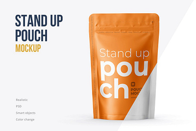 Stand Up Pouch Mockup Front view artboards best branding chips design mockup high high quality package mockup packaging mockup portfolio portfolio mockup premium quality stand up pouch mockup front view