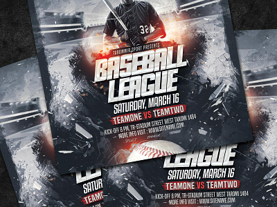 Baseball Flyer baseball flyer template baseball league flyer playoff sports flyer baseball