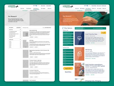 LBF Resources - filter and sorting options catalogue design filter filter options list view results sorting options ui ux wireframes