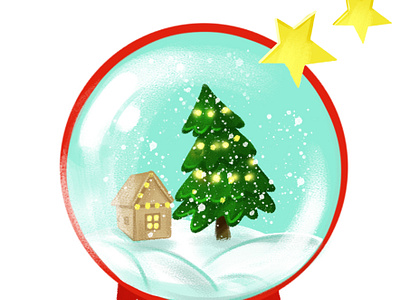 New Year's Eve glass ball balloon childrens illustration christmas christmas atmosphere christmas ball christmas tree christmas tree toy design gingerbread house illustration lodge new year snow sticker stickerpack winter