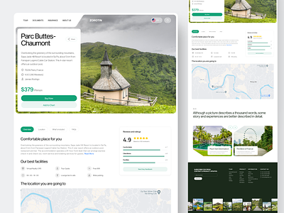 Zorotin - Destination Page Details design destination detail destination detail page travel travel page travel web travel website traveller travelling web web design website