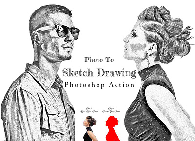 Photo To Sketch Drawing Photoshop Action style