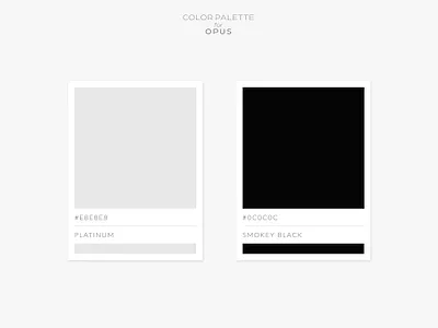 OPUS COLOR PALETTE black blackandwhite brand identity branding color design graphic design white