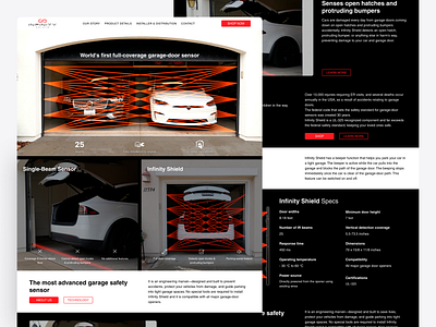 Website Design for Revolutionising Garage Safety Startup business concept landing page marketing seo startup user interface ux webflow website design wix