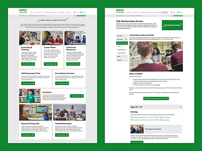 NSPCC Learning - Lesson plans accordion branding dashboard filters graphic design homepage resources ui web design