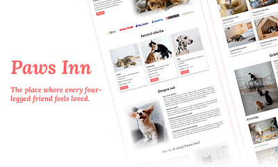 User centric website for Paws Inn: the go-to pet hotel case study design development graphic design minimal pet hotel pets ui ui ux ui ux case study uiux case study ux web website
